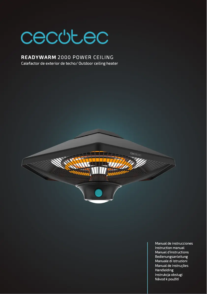 Imagen de la primera página del manual del dispositivo ReadyWarm 2000 Power Ceiling