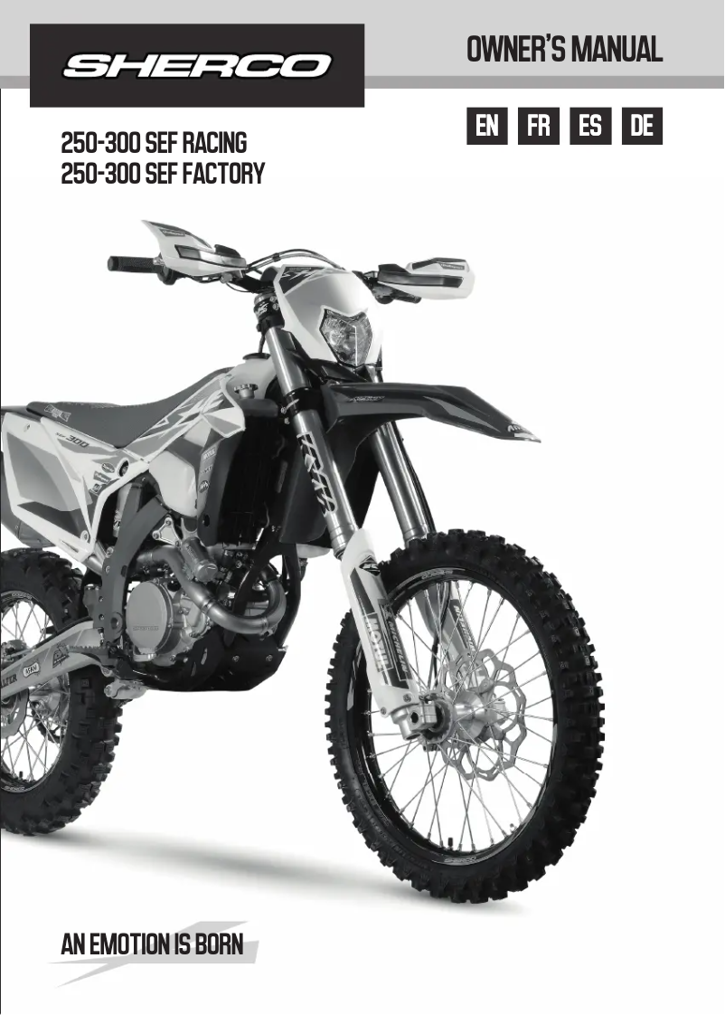 Página 1 del manual Manual de usuario Sherco 250 SEF (2021)