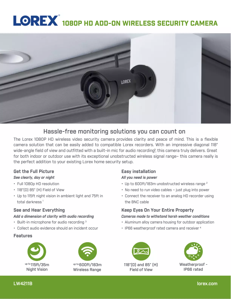 Imagen de la primera página del manual del dispositivo LW4211B