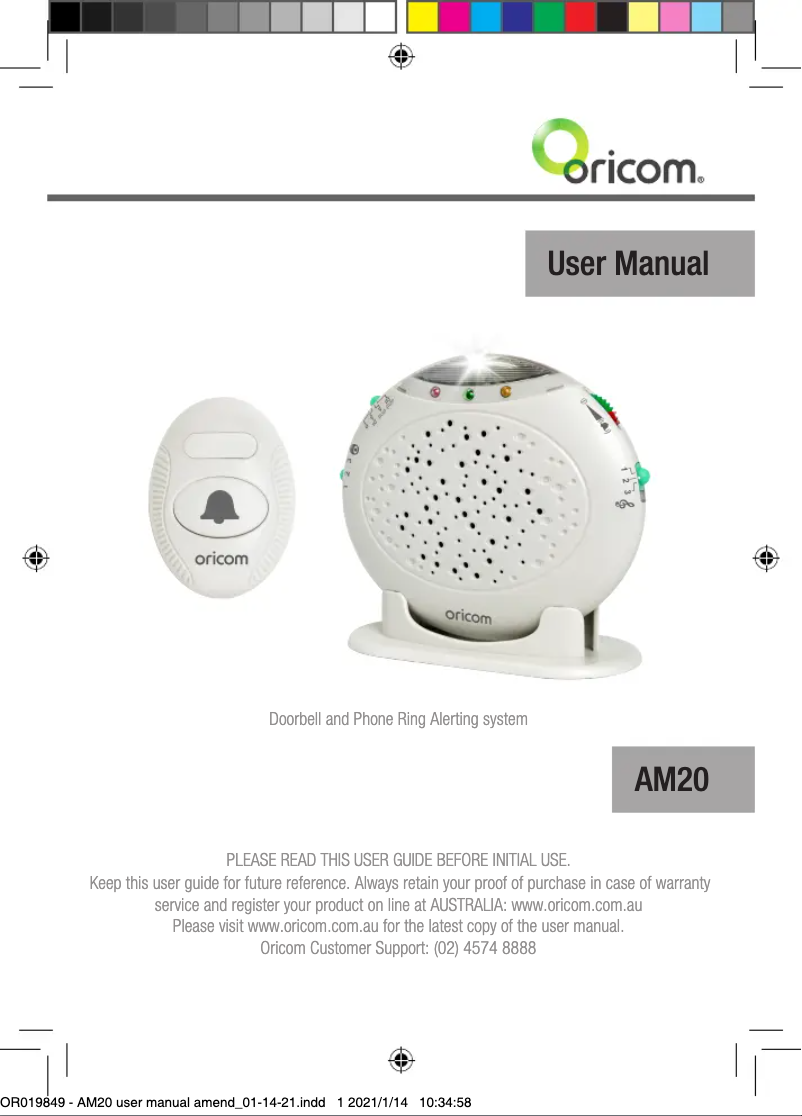 Página 1 del manual Manual de usuario Oricom AM20