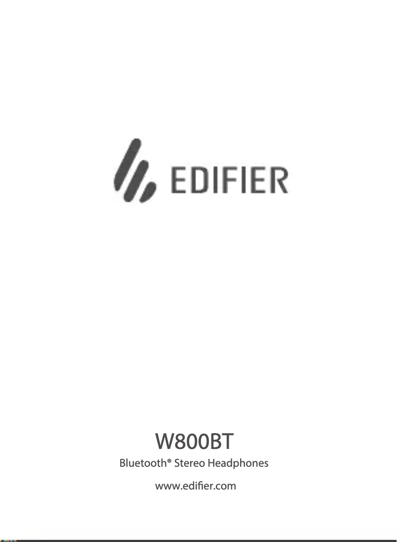 Imagen de la primera página del manual del dispositivo W800BT