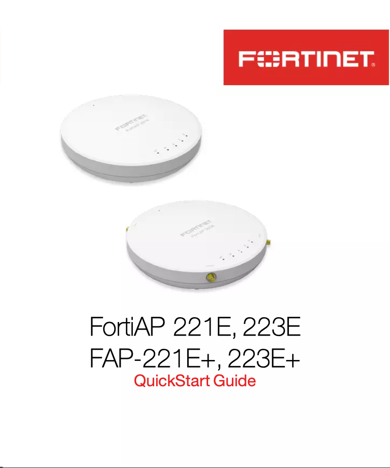 Página 1 del manual Manual de usuario Fortinet FortiAP 223E
