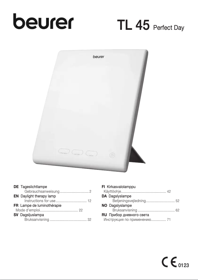 Página 1 del manual Manual de usuario Beurer TL 45 Perfect Day