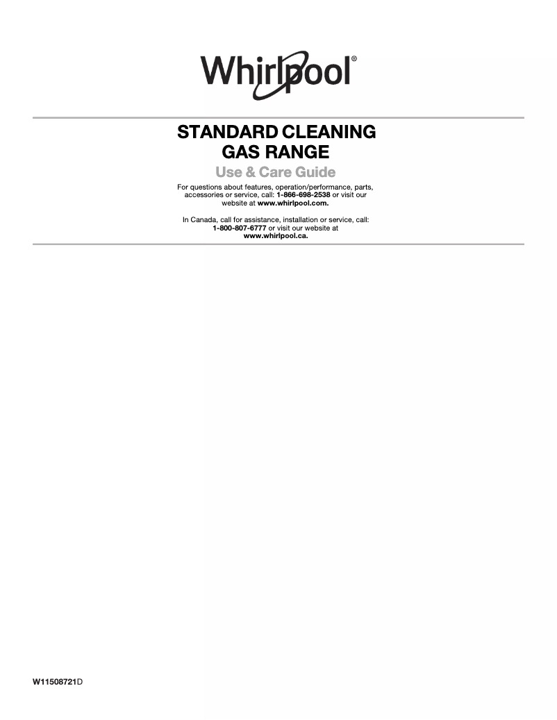 Página 1 del manual Manual de usuario Whirlpool WFG505M0M