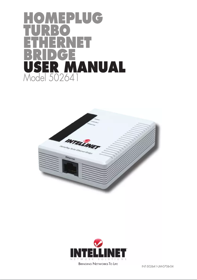 Página 1 del manual Manual de usuario Intellinet PowerLine Turbo