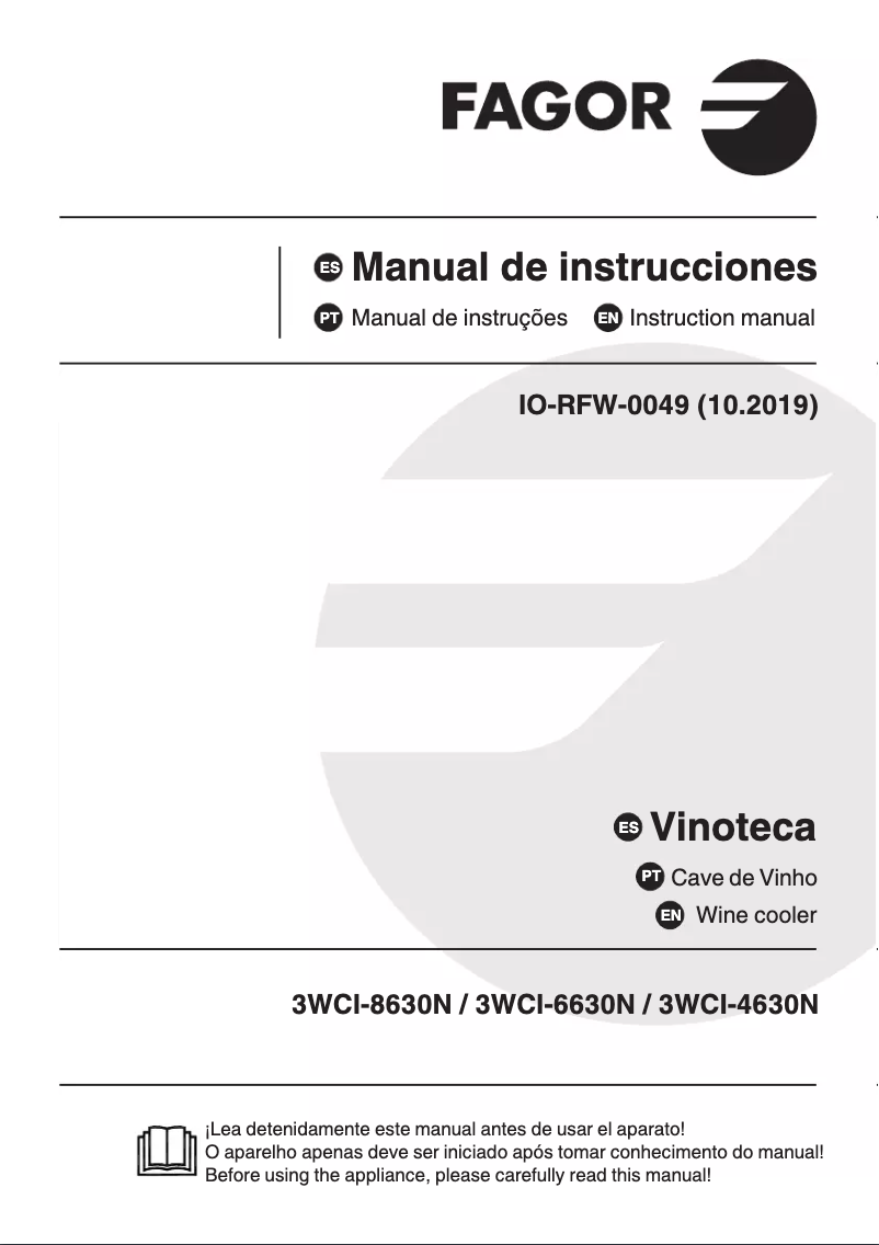 Página nº 1 - Manual de instrucciones Fagor 3WCI-6630N