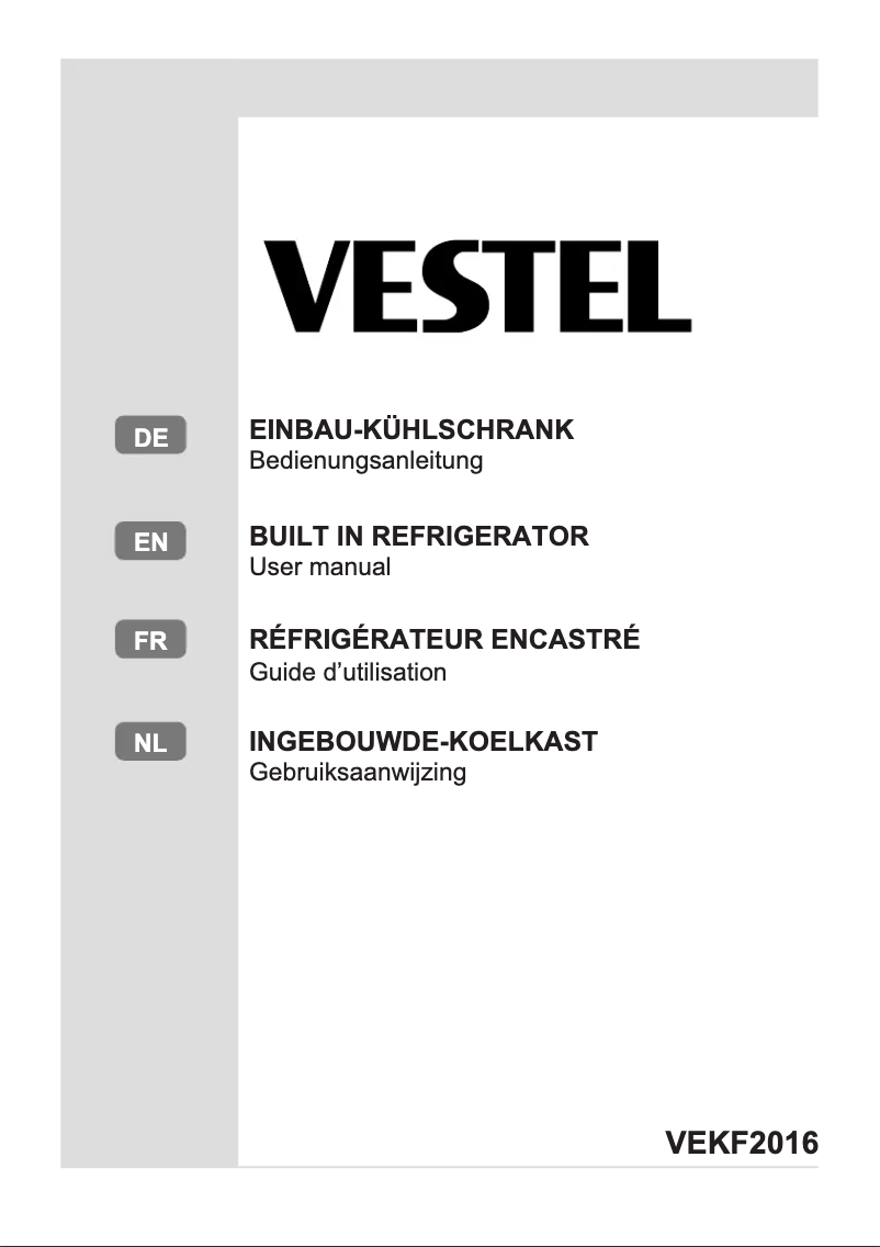 Página 1 del manual Manual de usuario Vestel VEKF2016