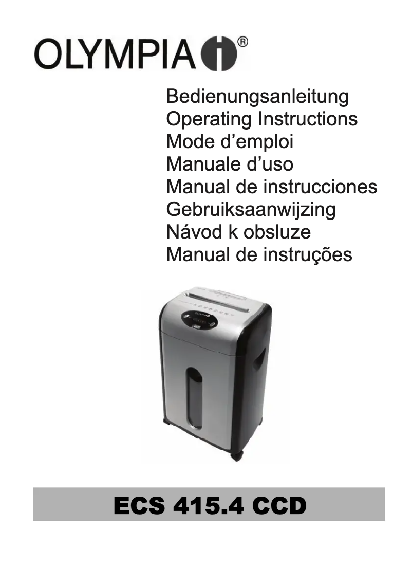 Imagen de la primera página del manual del dispositivo ECS 415.4 CCD