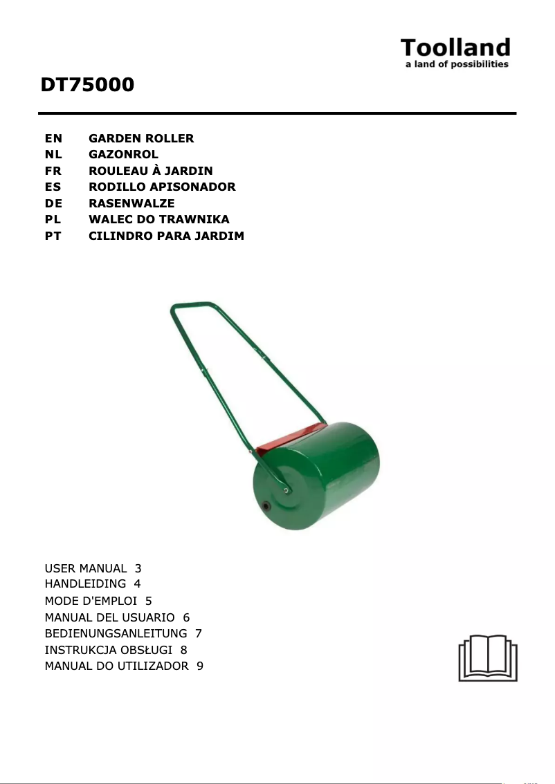 Imagen de la primera página del manual del dispositivo DT75000