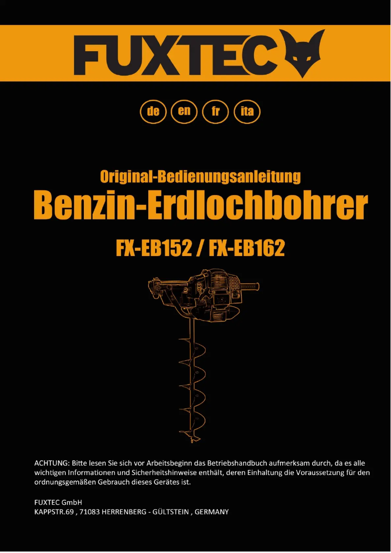 Página 1 del manual Manual de usuario Fuxtec FX-EB162