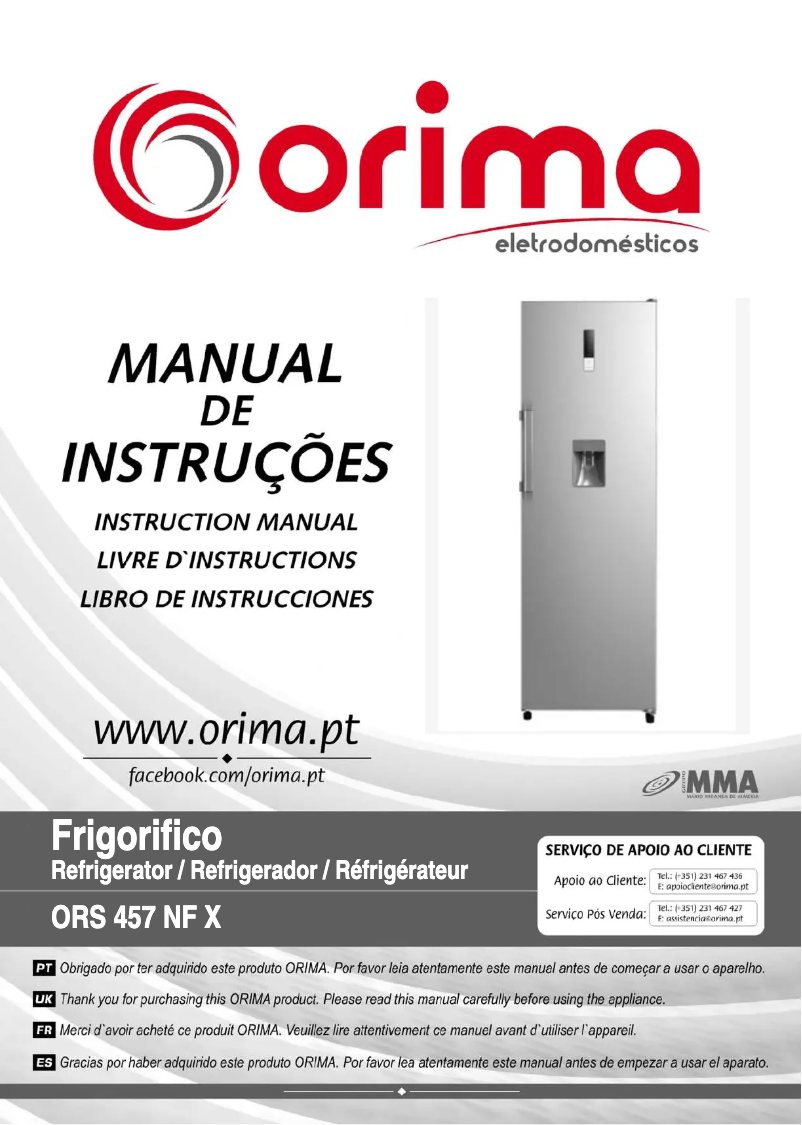 Página nº 1 - Manual de usuario Orima ORS 457 NF X
