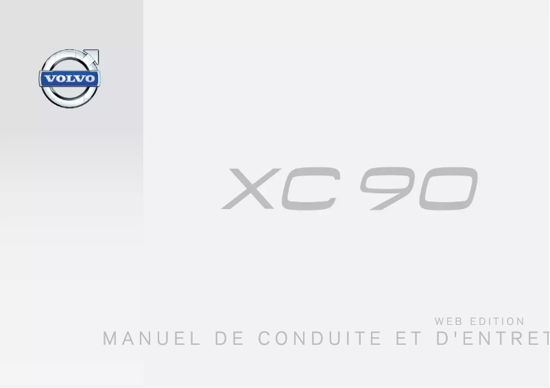 Imagen de la primera página del manual del dispositivo XC90 (2013)