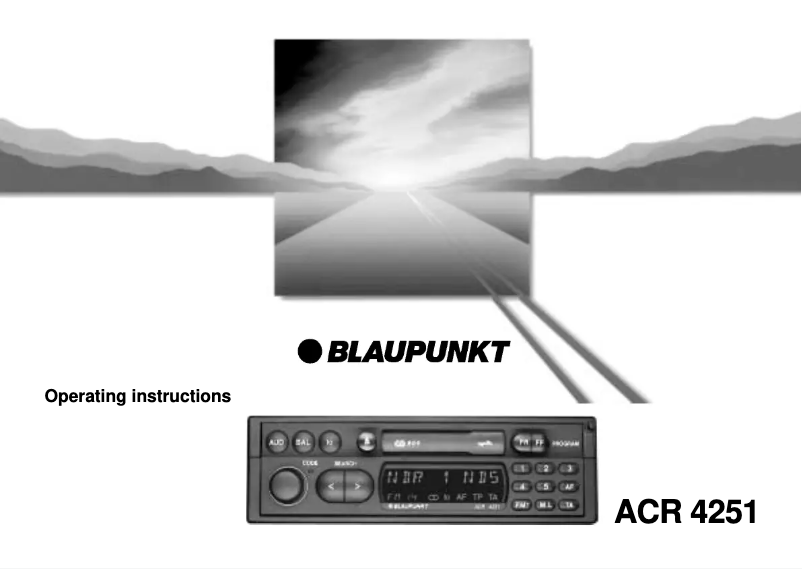 Página 1 del manual Manual de usuario Blaupunkt ACR 4251