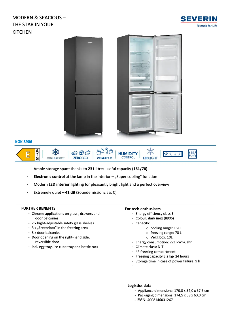 Página nº 1 - Ficha técnica Severin KGK 8906