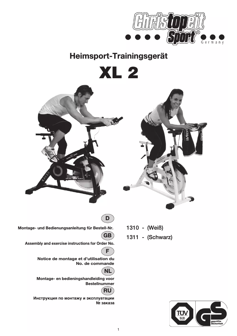 Página 1 del manual Manual de usuario Christopeit Racer XL 2