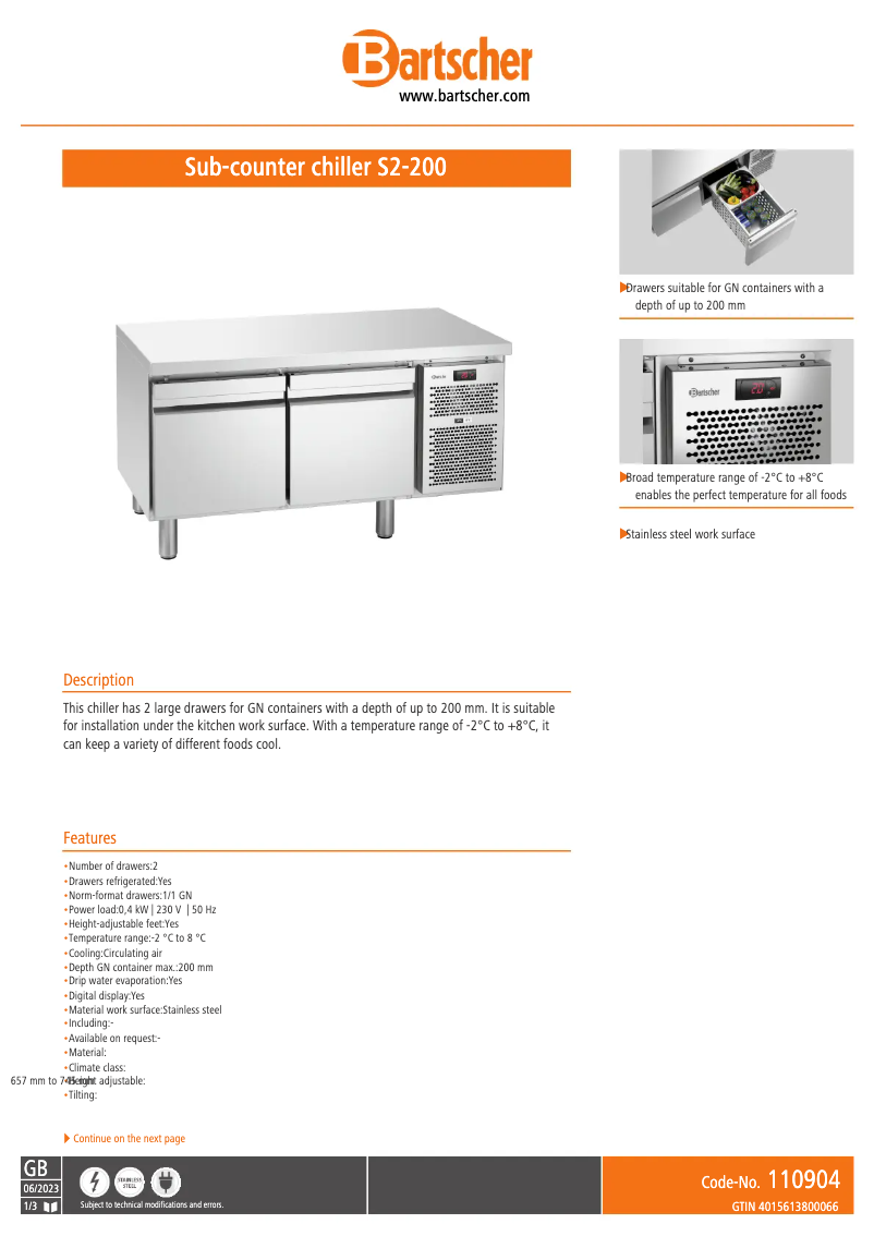 Imagen de la primera página del manual del dispositivo S2-200