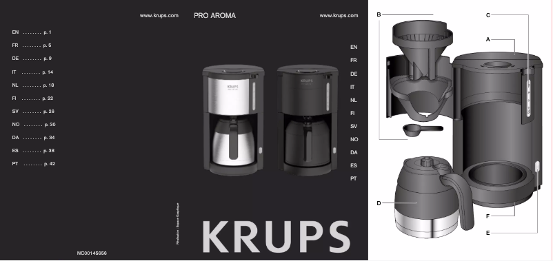 Imagen de la primera página del manual del dispositivo Pro Aroma KM3038