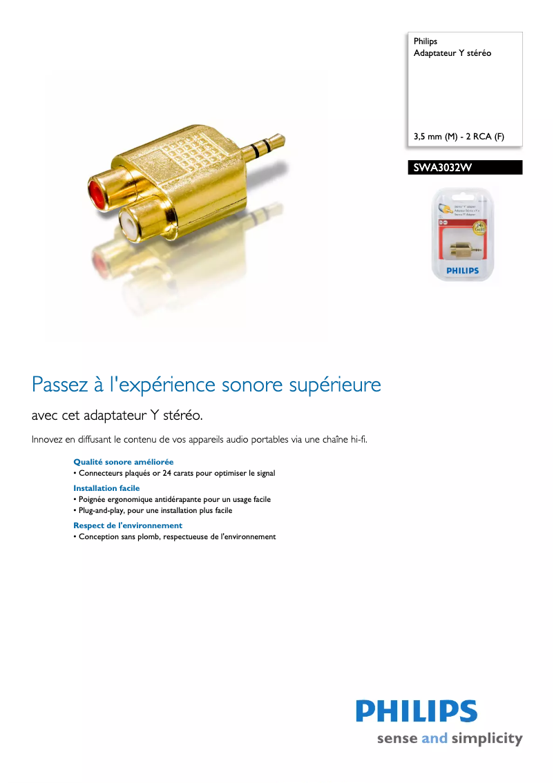 Página 1 del manual Manual de usuario Philips SWA3032W