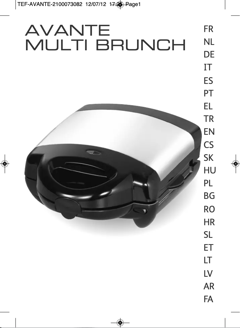 Página nº 1 - Manual de usuario Tefal Avante Multi Brunch SW605816