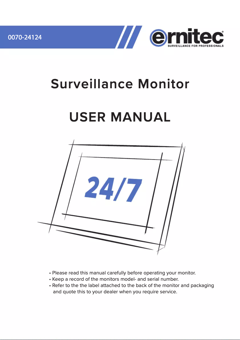 Imagen de la primera página del manual del dispositivo 0070-24124