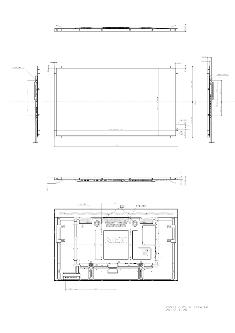Imagen de la primera página del manual del dispositivo MultiSync X551S