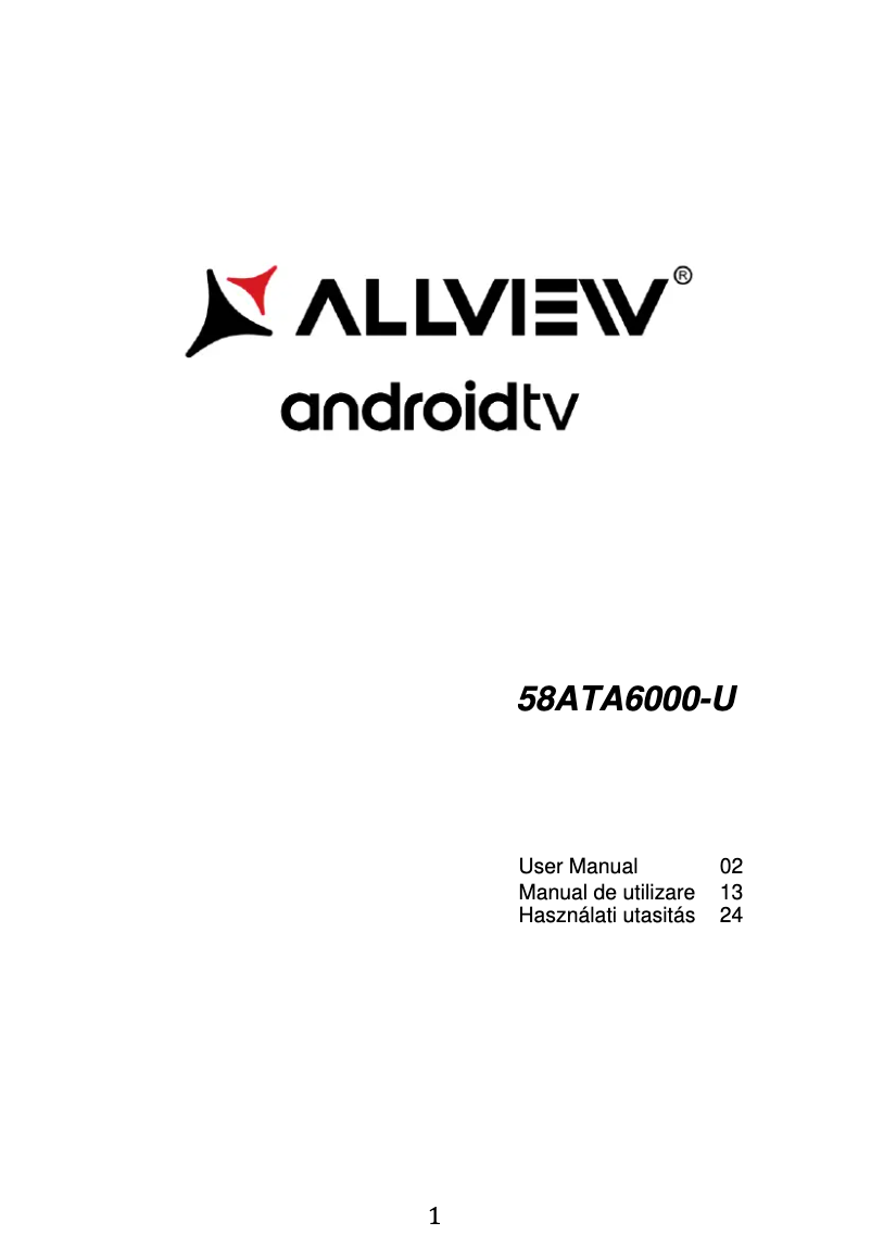 Imagen de la primera página del manual del dispositivo 58ATA6000-U