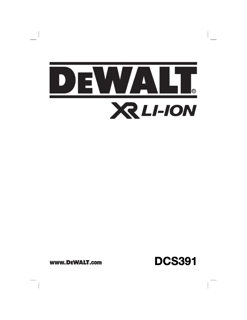 Página 1 del manual Manual de usuario DeWalt DCS391