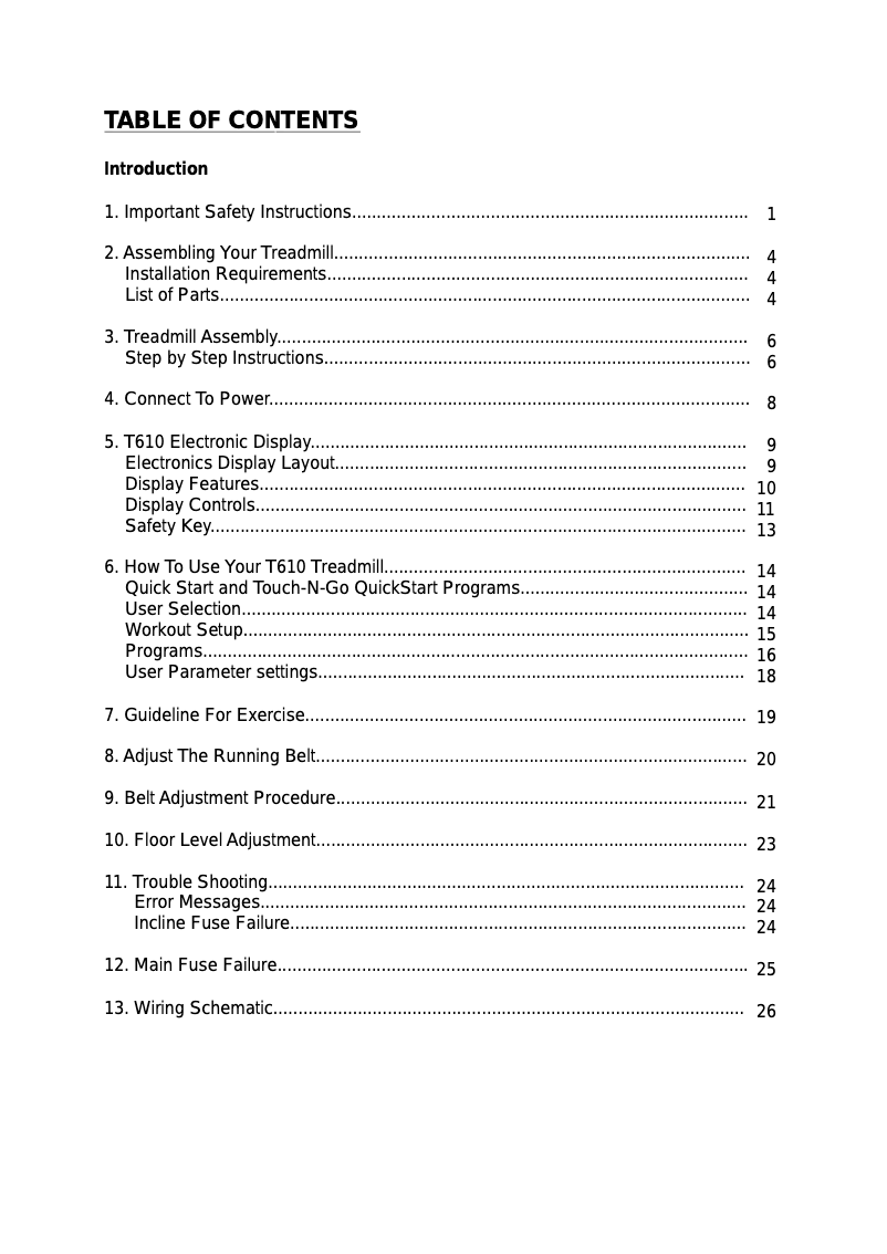 Página nº 1 - Manual de usuario SportsArt T610