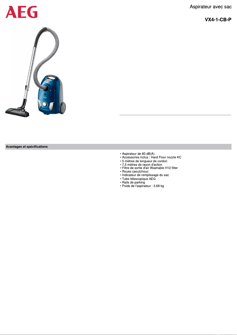 Imagen de la primera página del manual del dispositivo VX4-1-CB-P