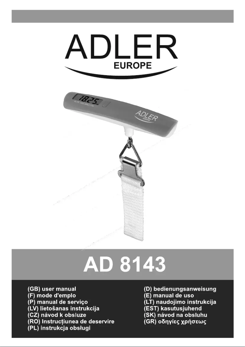 Página 1 del manual Manual de usuario Adler AD 8143