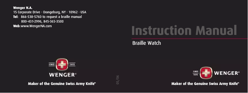 Página 1 del manual Manual de usuario Wenger SwissGear TerraGraph Braille