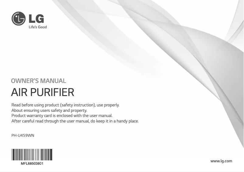 Página nº 1 - Manual de usuario LG PH-U459WN
