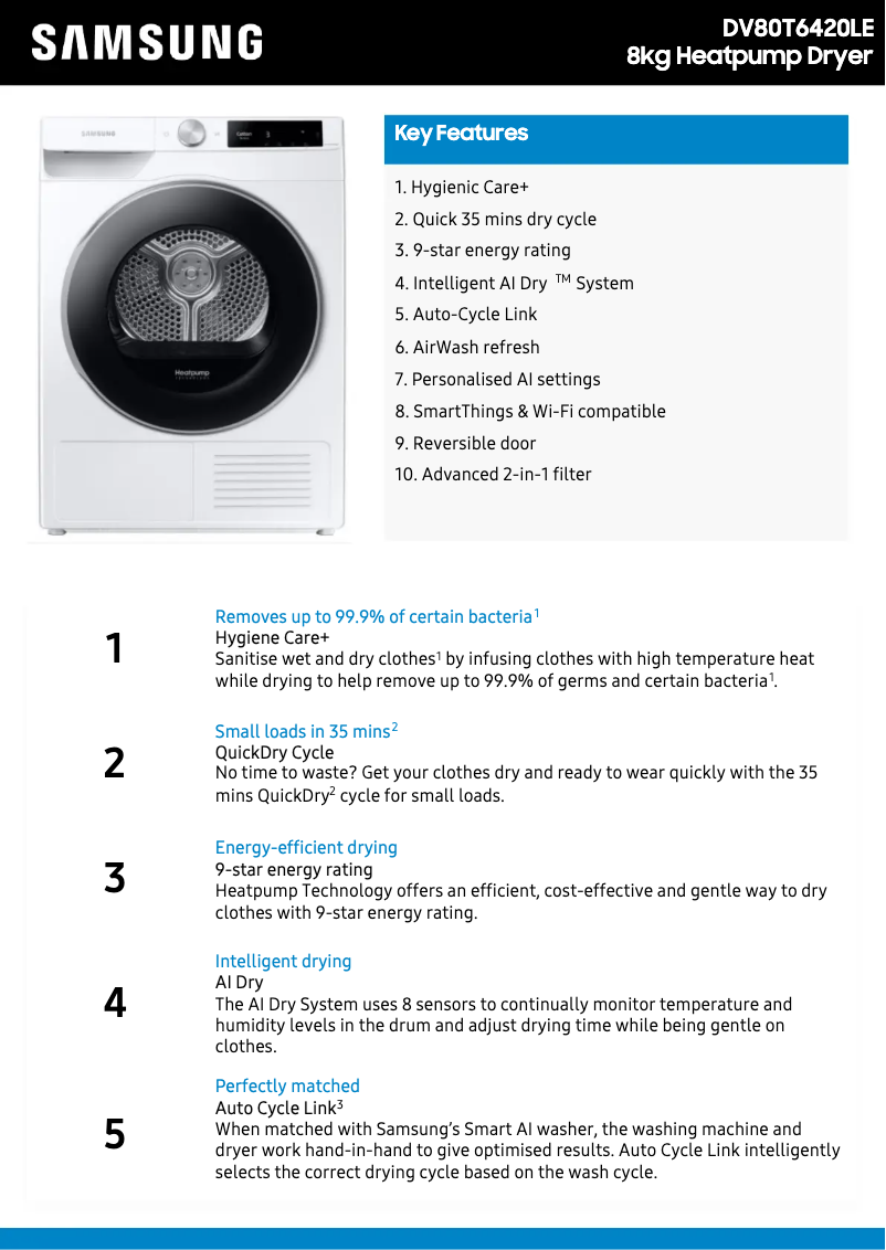 Imagen de la primera página del manual del dispositivo DV80T6420LE