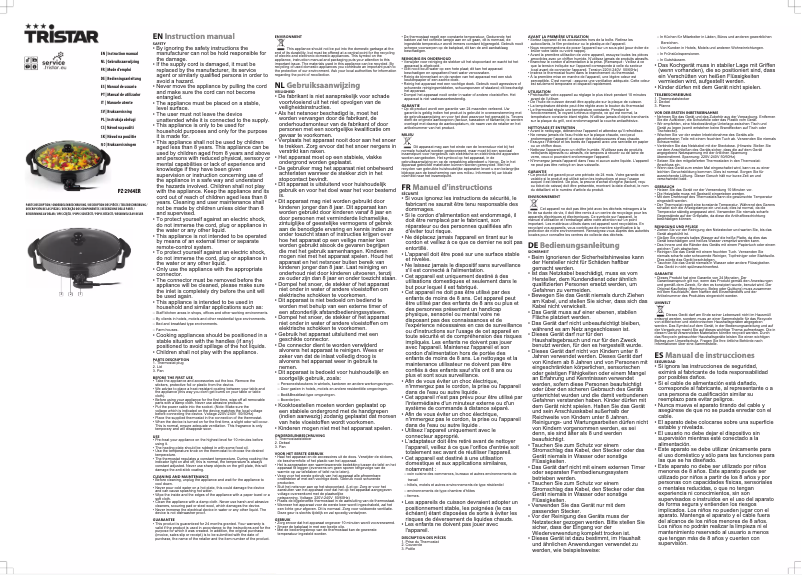 Imagen de la primera página del manual del dispositivo PZ-2964ER