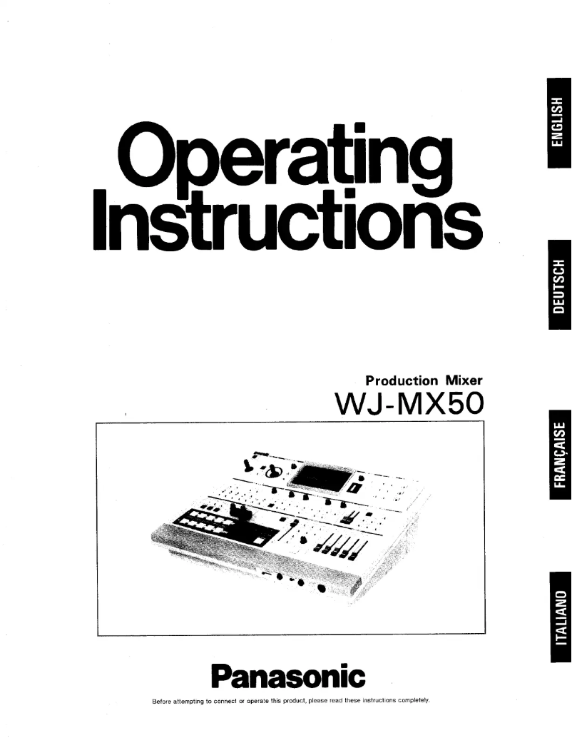 Imagen de la primera página del manual del dispositivo WJ-MX50