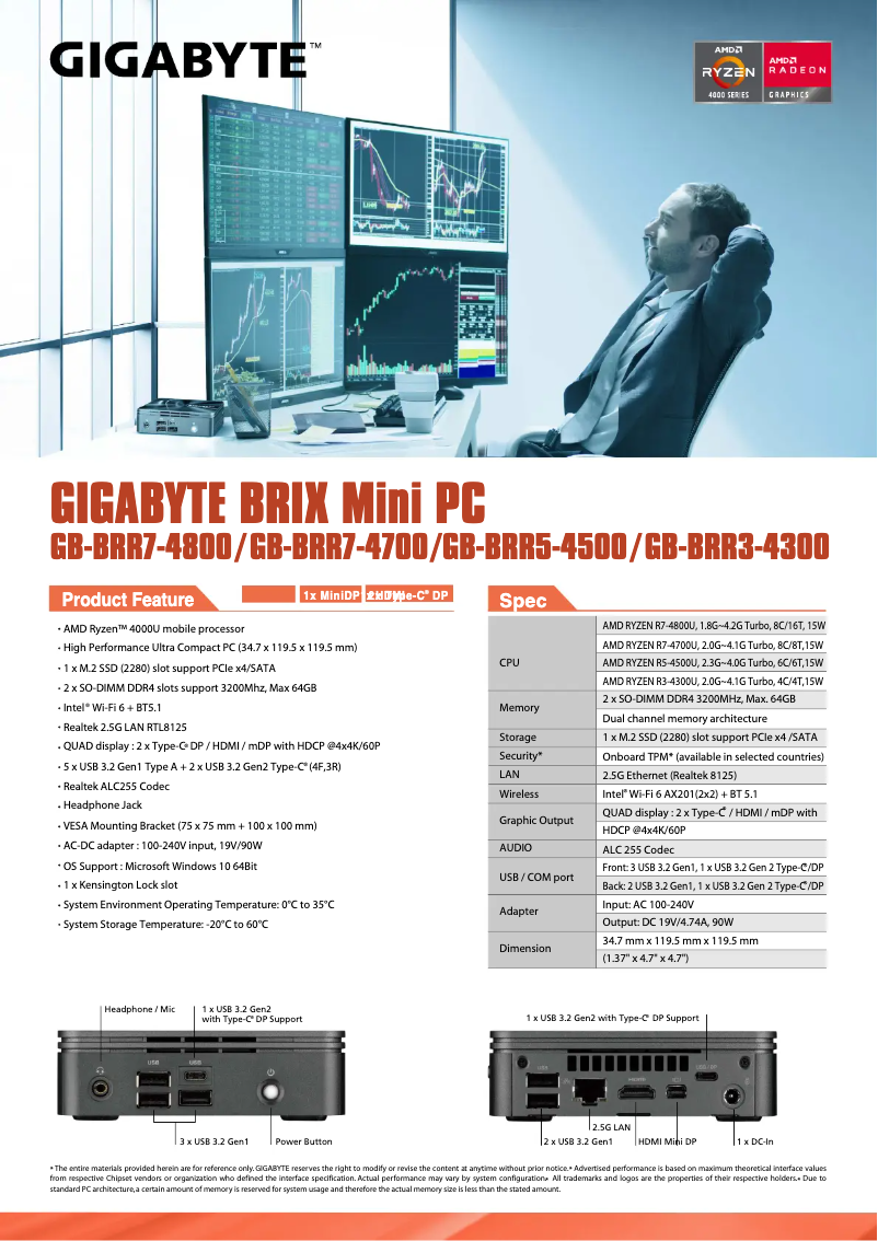 Página nº 1 - Ficha técnica Gigabyte GB-BRR7-4700