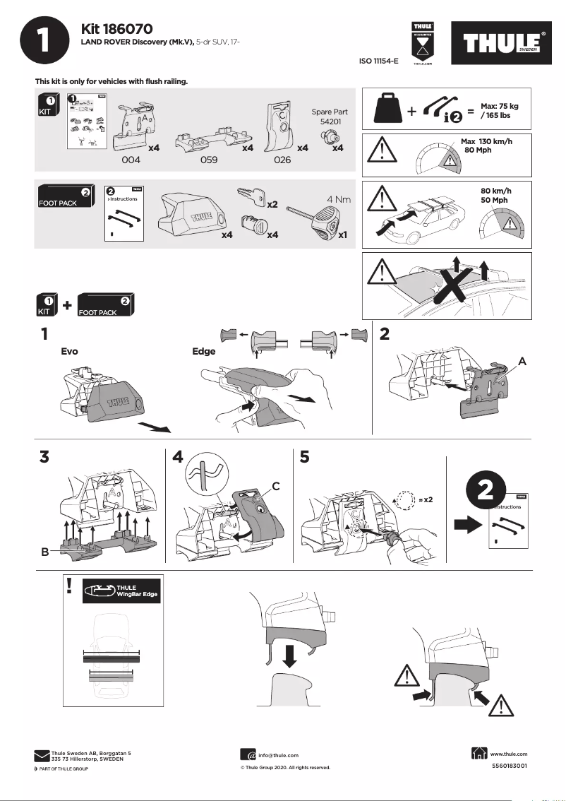 Imagen de la primera página del manual del dispositivo Kit 186070