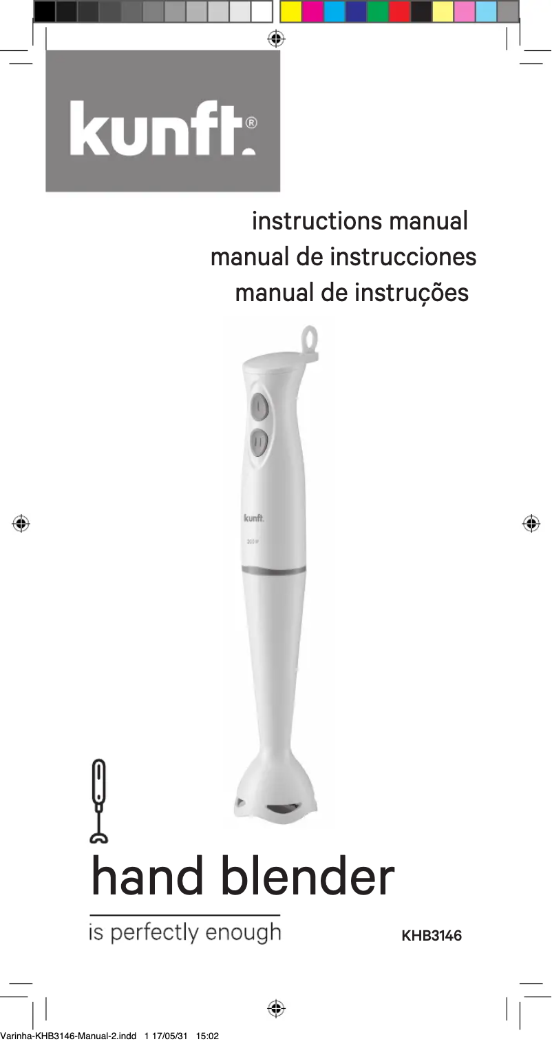 Imagen de la primera página del manual del dispositivo KHB3146