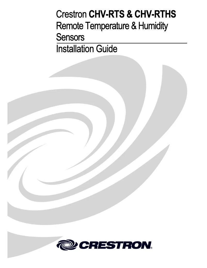 Imagen de la primera página del manual del dispositivo CHV-RTS