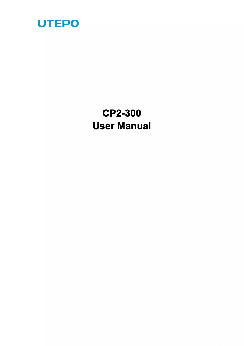 Imagen de la primera página del manual del dispositivo CP2-300