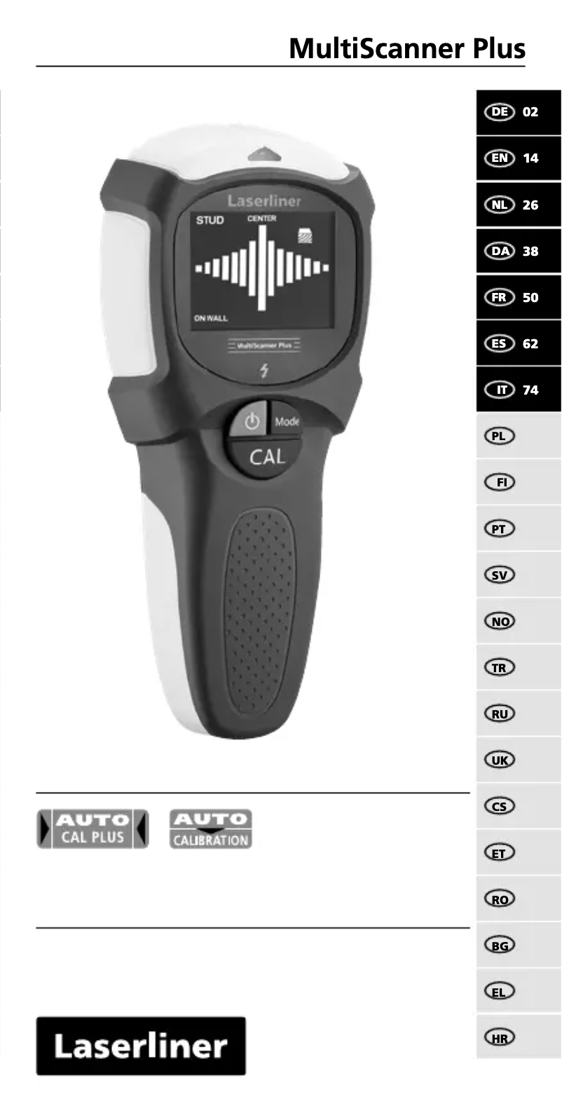 Imagen de la primera página del manual del dispositivo MultiScanner Plus