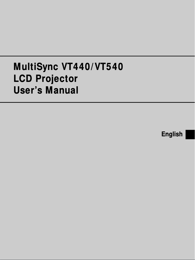 Imagen de la primera página del manual del dispositivo VT440k