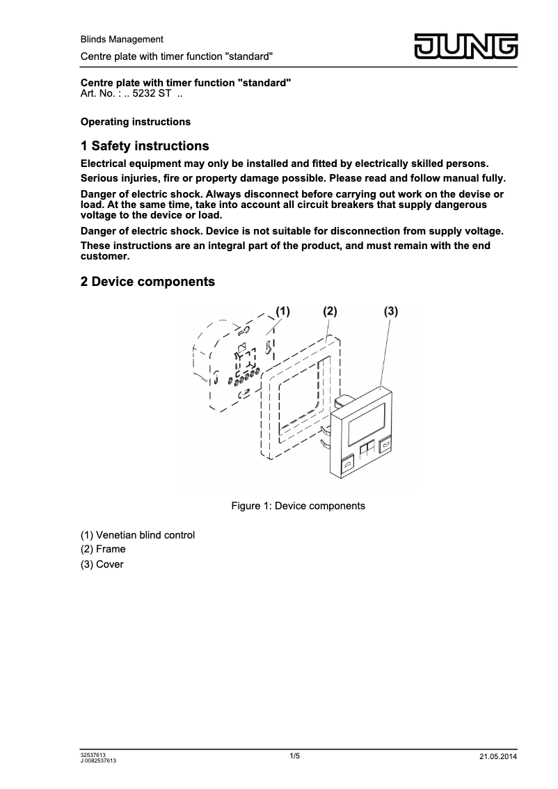 Imagen de la primera página del manual del dispositivo ES5232ST