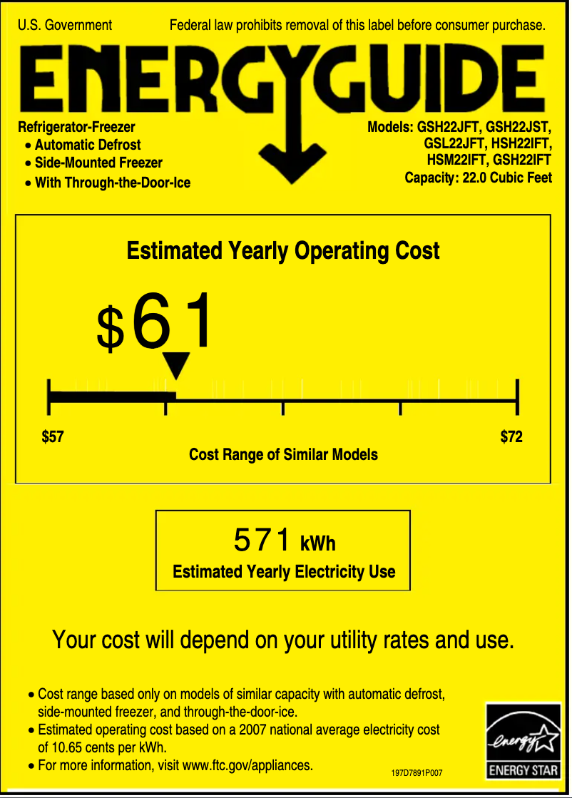 Imagen de la primera página del manual del dispositivo HSH22IFTWW