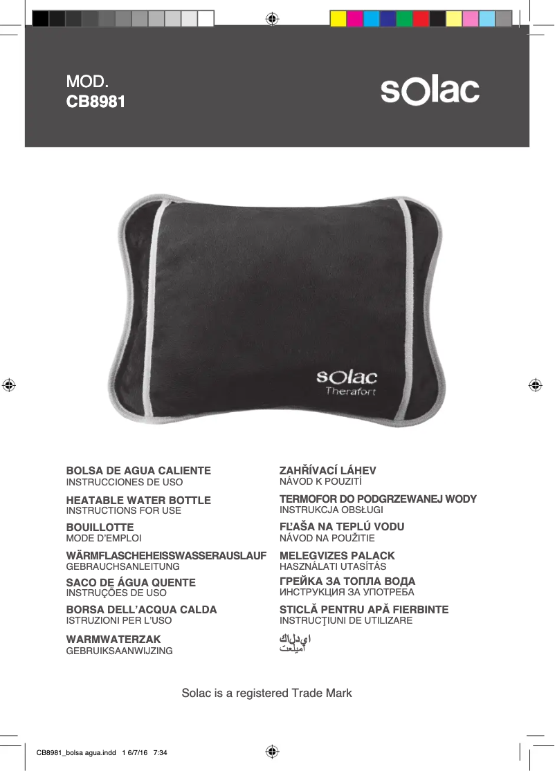 Página 1 del manual Manual de usuario Solac CB8981