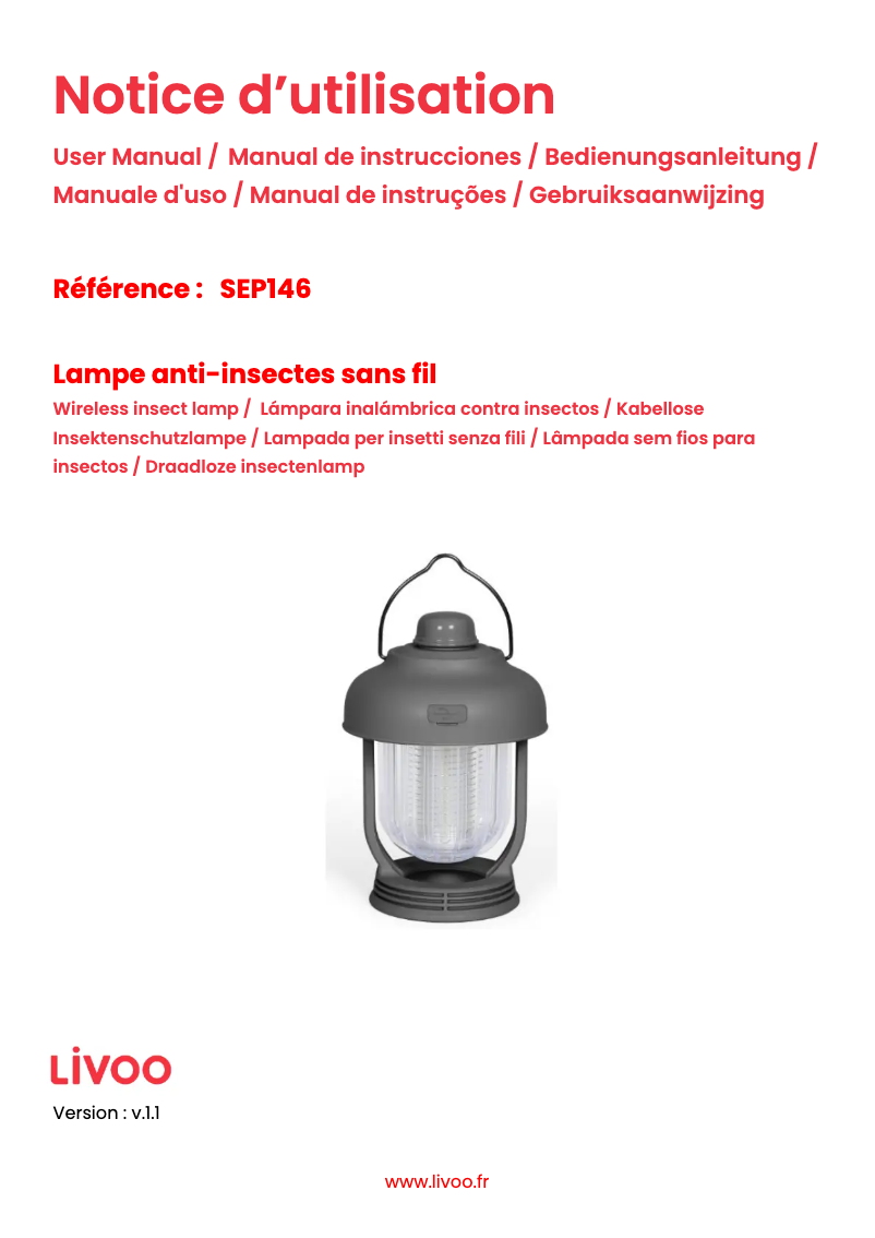 Página 1 del manual Manual de usuario Livoo SEP146