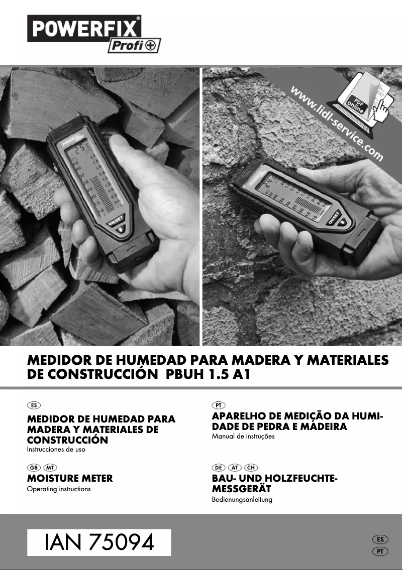 Imagen de la primera página del manual del dispositivo PBUH 1.5 A1