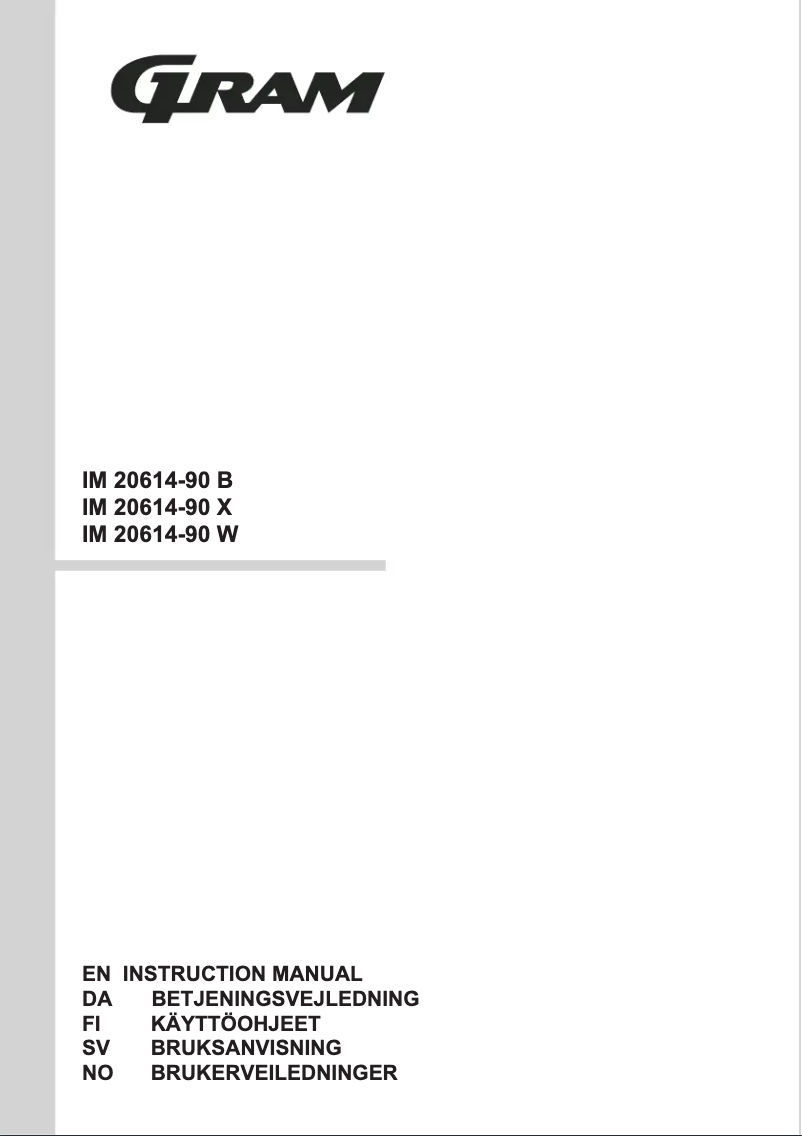 Página 1 del manual Manual de usuario Gram IM 20614-90 B