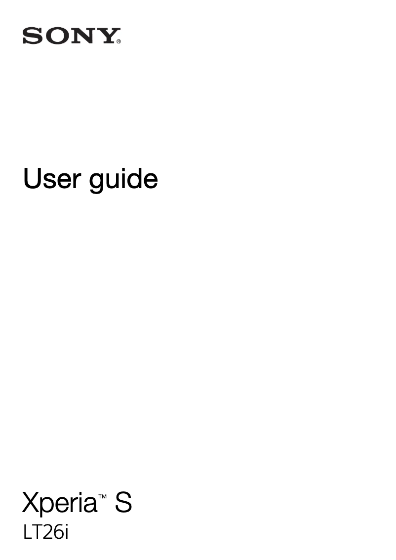 Imagen de la primera página del manual del dispositivo LT26i