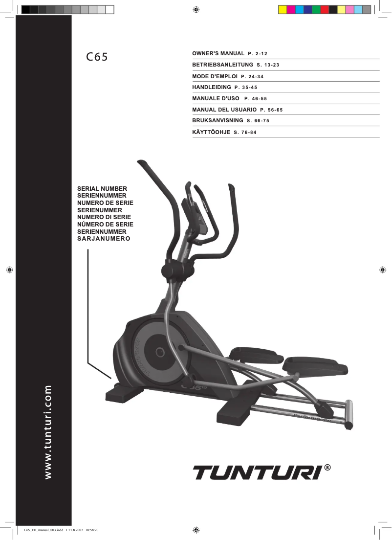 Imagen de la primera página del manual del dispositivo C65